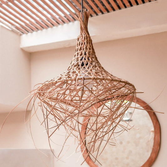 Bamboo Lampshade with Tassels | Natural Lampshade | Pendant Lamp GILI