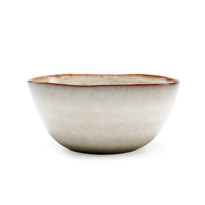 Ceramic Serving Bowl - Portuguese Crackle Glaze Design