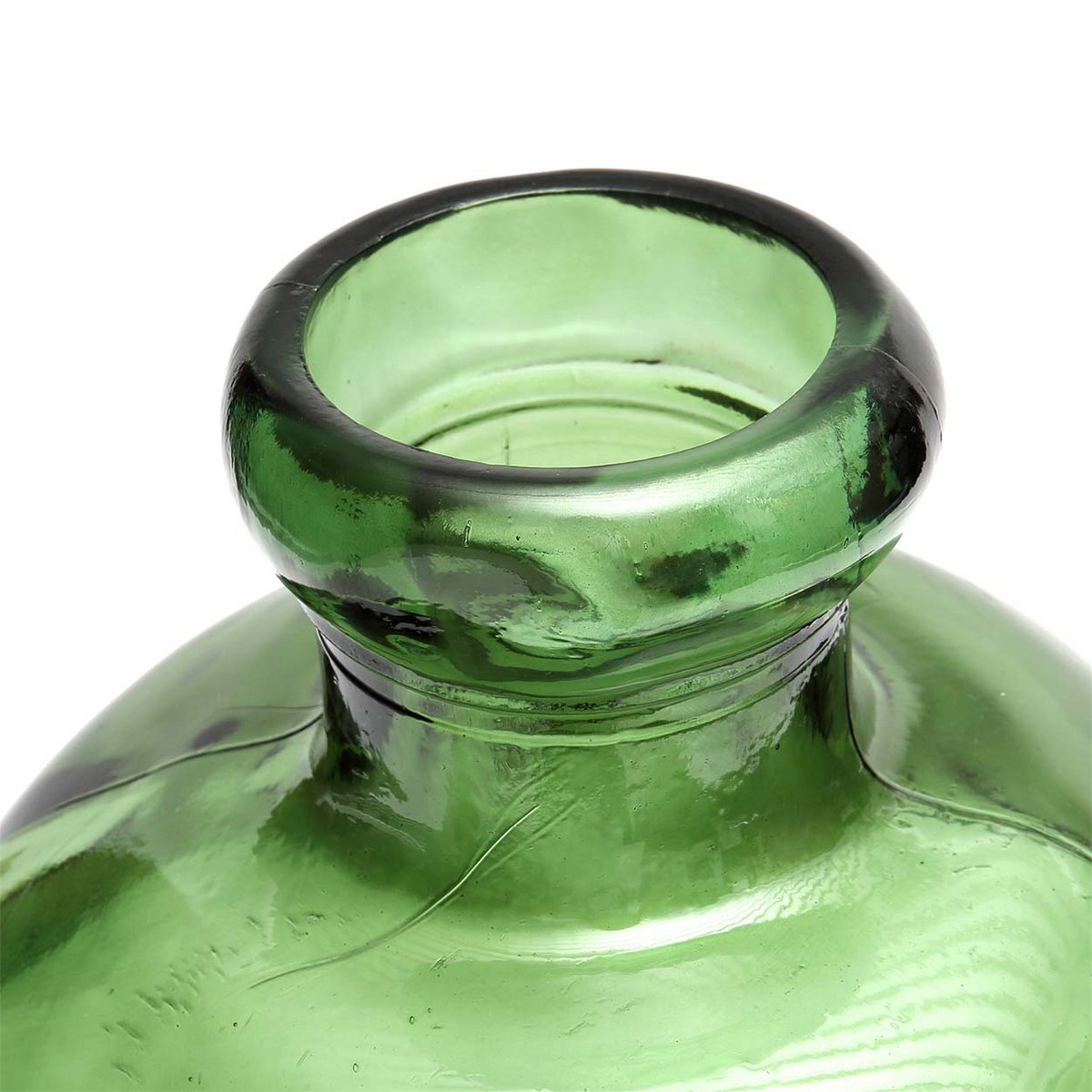 Green Glass Vase - Bolai Handmade Recycled Vase