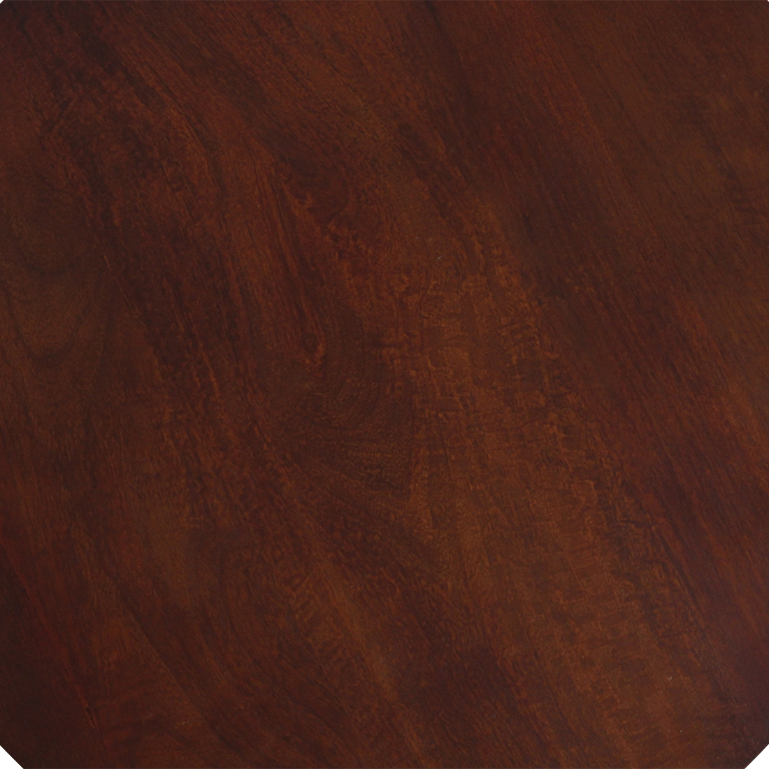 Mango Wood Side Table - Brown Bullnose Accent Table, 55 cm