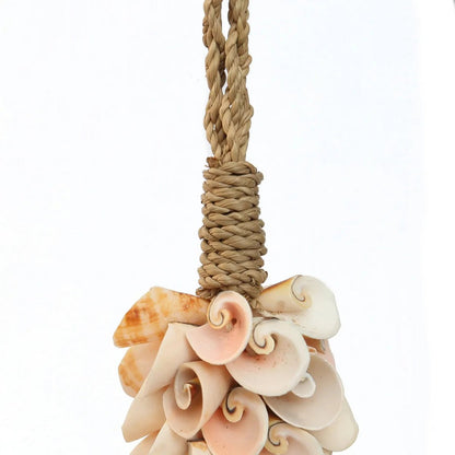 Cotton & Shell Tassel - Pink Bohemian Wall Hanging