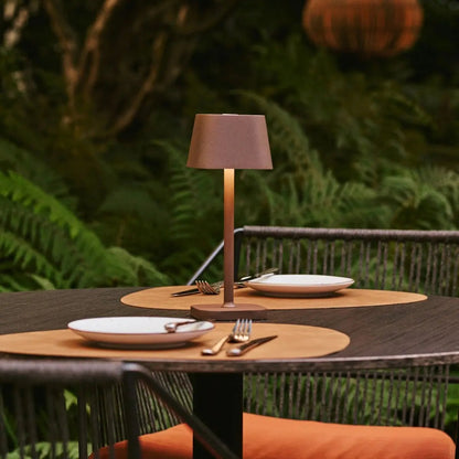 Cordless Table Lamp - Mocha Brown Rechargeable Dimmable Lamp