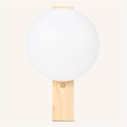 Matthew Light Brown Stylish Wooden Cordless Wall Lamp – Rechargeable & Dimmable