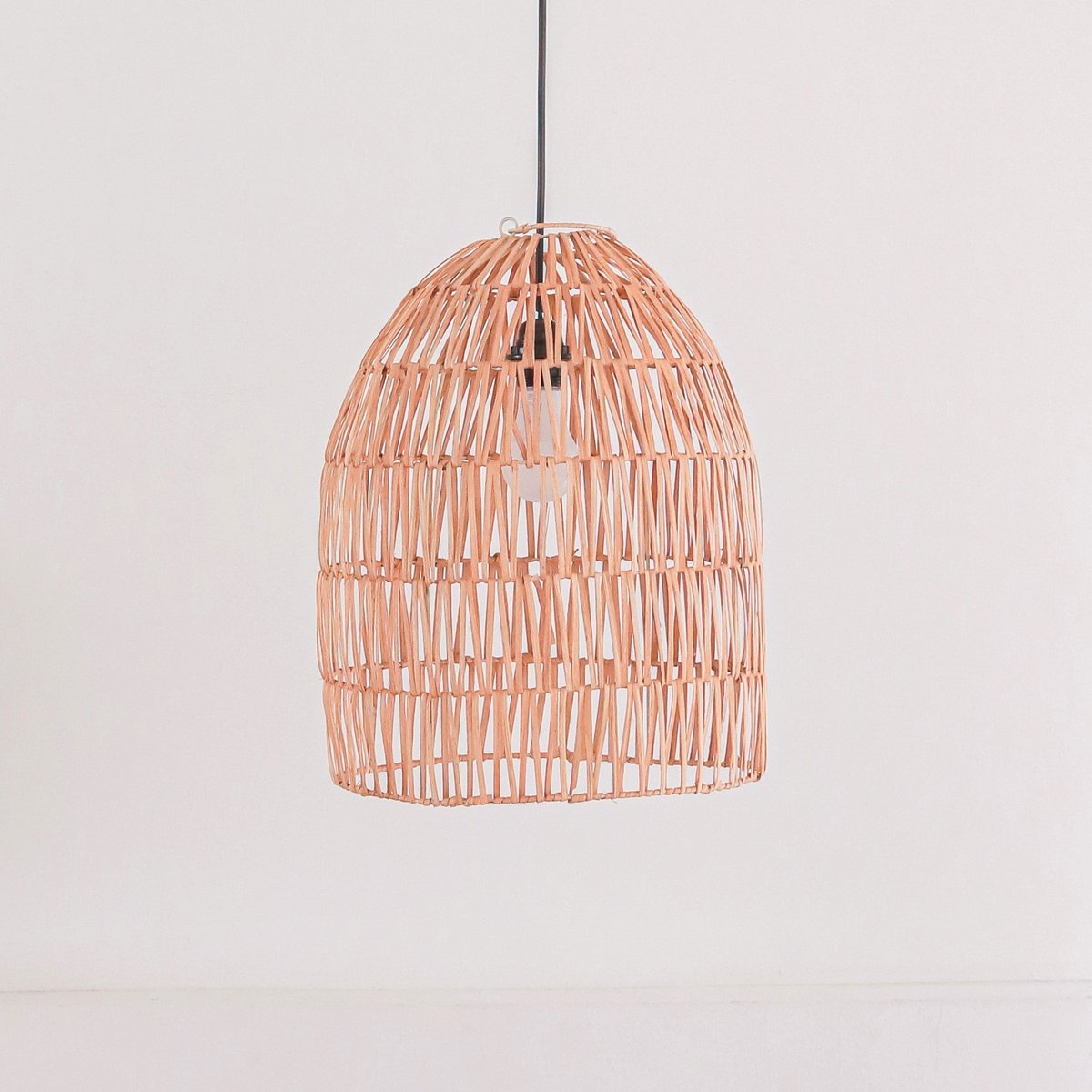 Rattan Pendant Lamp - Natural Woven Lampshade, Boho Lighting, 2 Sizes