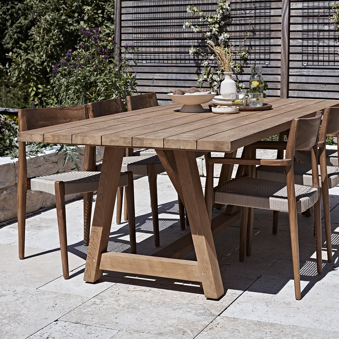 Freya Garden chair Natural - Dark teak