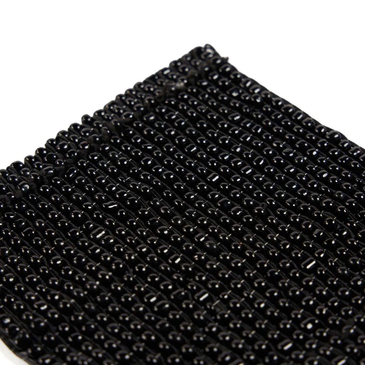 Black Beaded Coaster - Elegant Table Protection