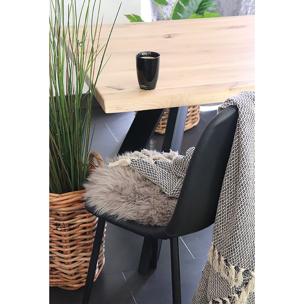 Lambskin Seat - Real Lambskin, Light Brown - Ø35 cm