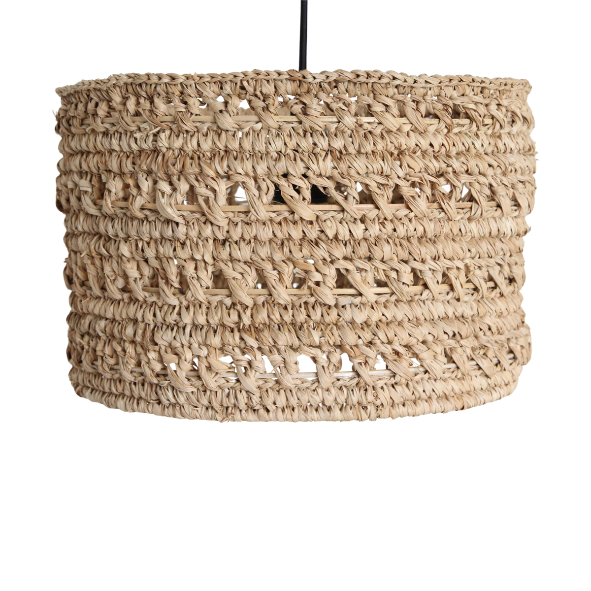 Seagrass Pendant Light - Natural Fiber Hanging Lamp, Small
