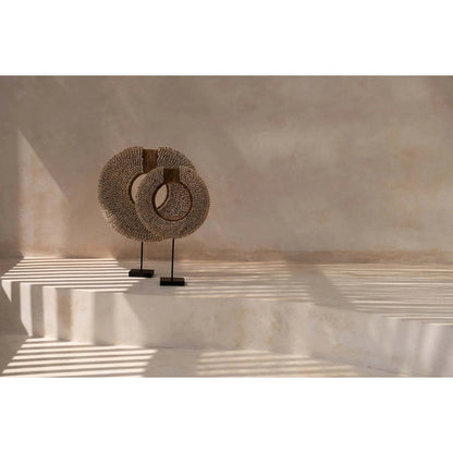 Natural Shell Sculpture on Stand - Coastal Home Decor
