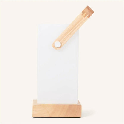 Wooden Table Lamp – Light Brown, Cordless & Rechargeable