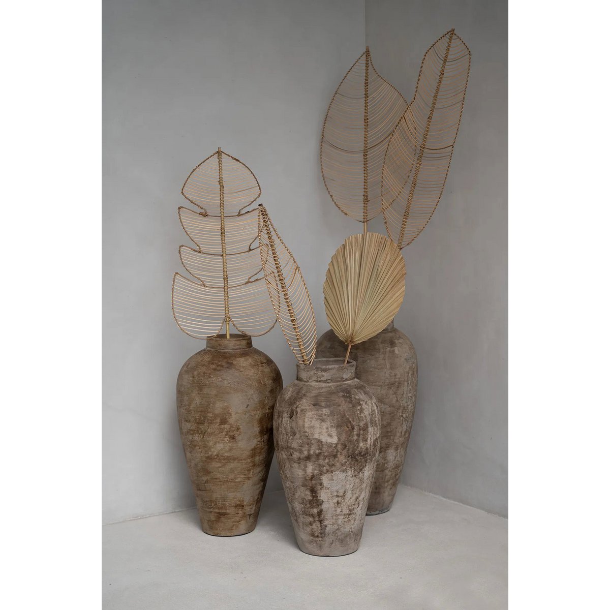 Rattan Monstera Leaf Decor - Natural Scandinavian Style