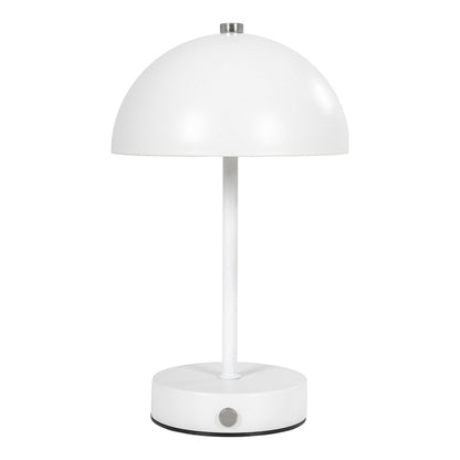 Holt LED Table Lamp - White, Metal, Rechargeable