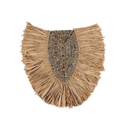 Woven Grass Wall Decor - Natural Fiber Wall Art, 60cm Diameter