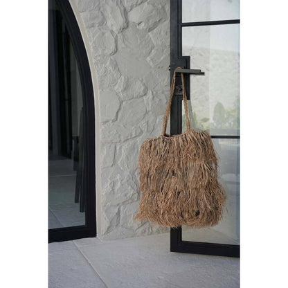 Raffia Handbag - Natural Woven Beach Bag