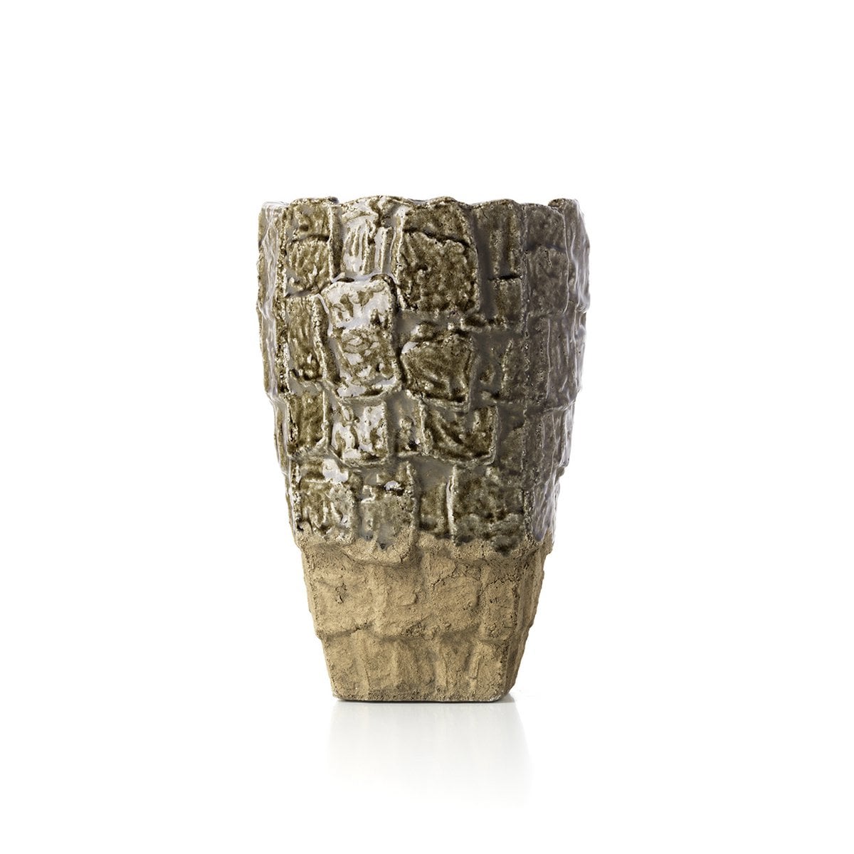 Stone Texture Vase – Large Grey Concrete-Look Decorative Vase