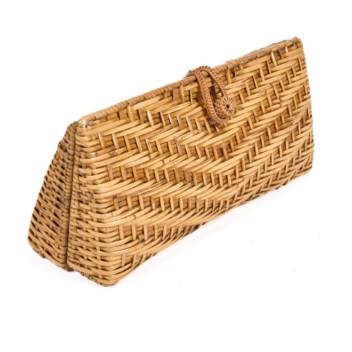 Rattan Clutch Bag - Natural Handwoven Summer Style