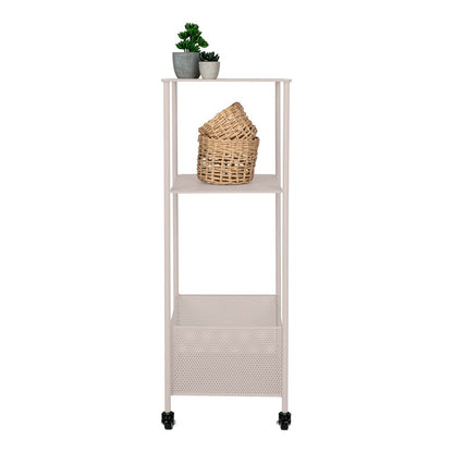 Torres Metal Cart - Steel, Grey, 3 shelves, 35x35x100 cm