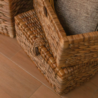 Water Hyacinth Laundry Basket with Lid – Kelana Trunk Storage