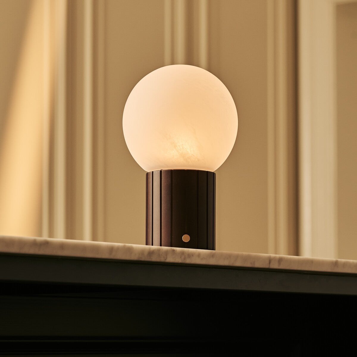 Dark Brown Cordless Table Lamp - Rechargeable, Dimmable & Modular