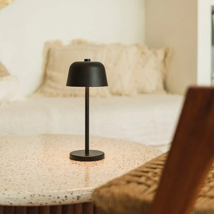 Rechargeable Table Lamp - Black Cordless Lamp with Dimmer