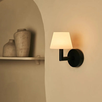 Black Wooden Wall Lamp – Cordless Rechargeable Dimmable Lighting