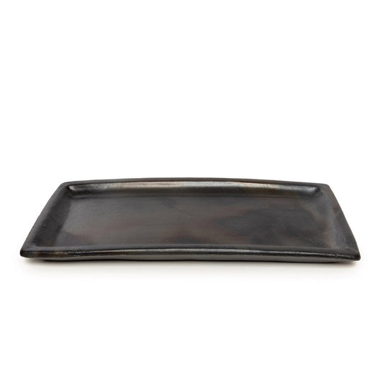Terracotta Sushi Plate - Burned Black - Large
