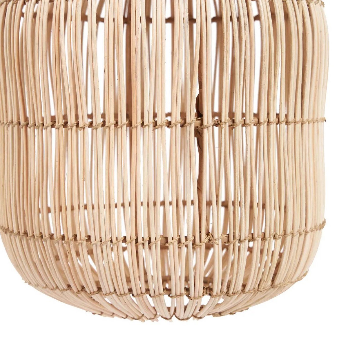Rattan Pendant Light - Natural Banana Leaf Weave - Large