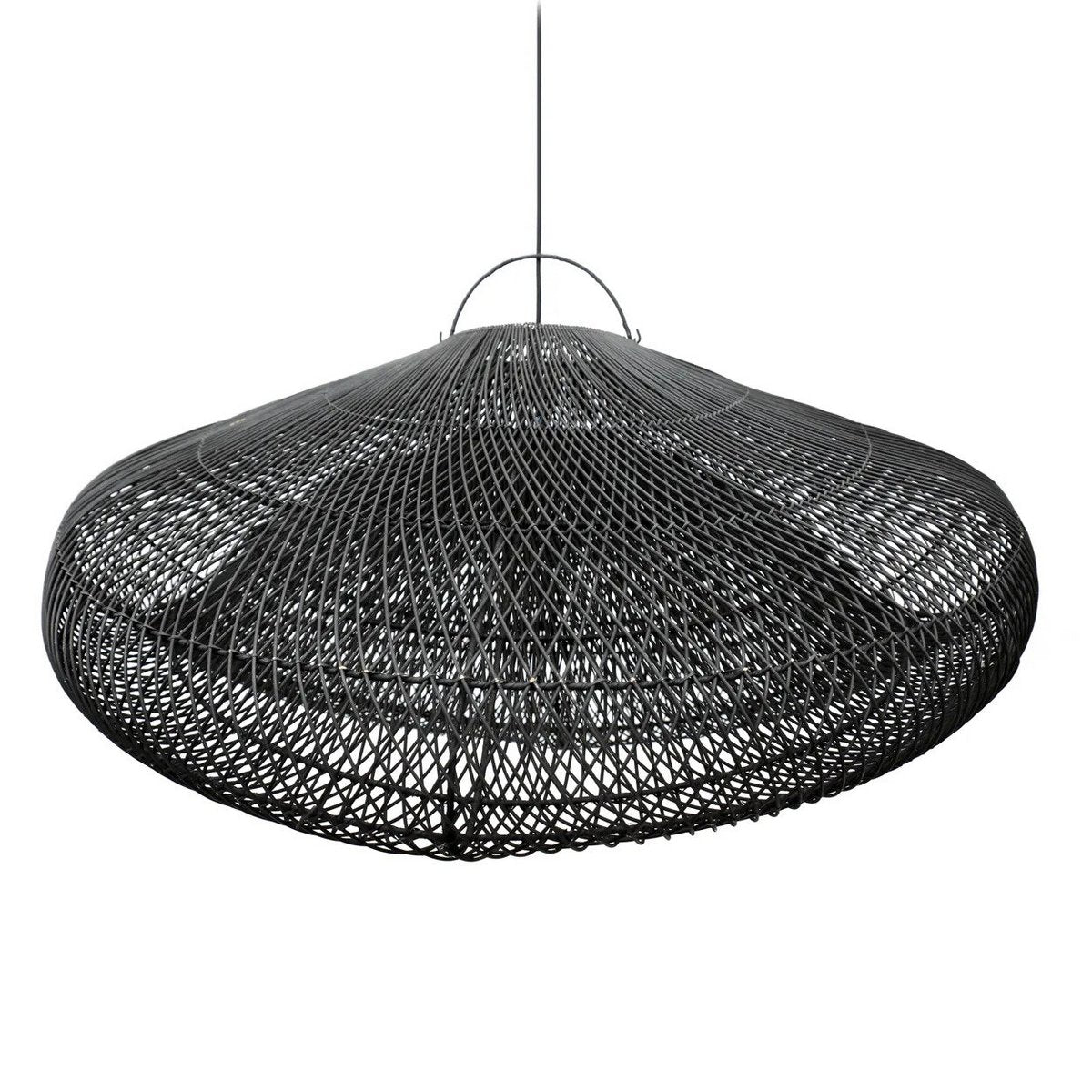 Rattan Pendant Lighting - Black Cloud XXL Lampshade