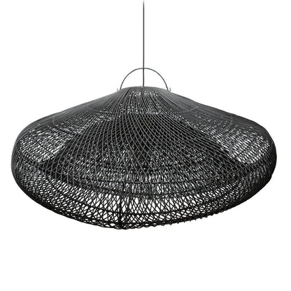 Rattan Pendant Lighting - Black Cloud XXL Lampshade