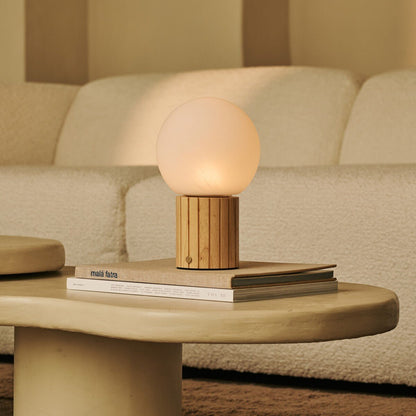 Light Brown Rechargeable Table Lamp - 3 Light Colors Cordless