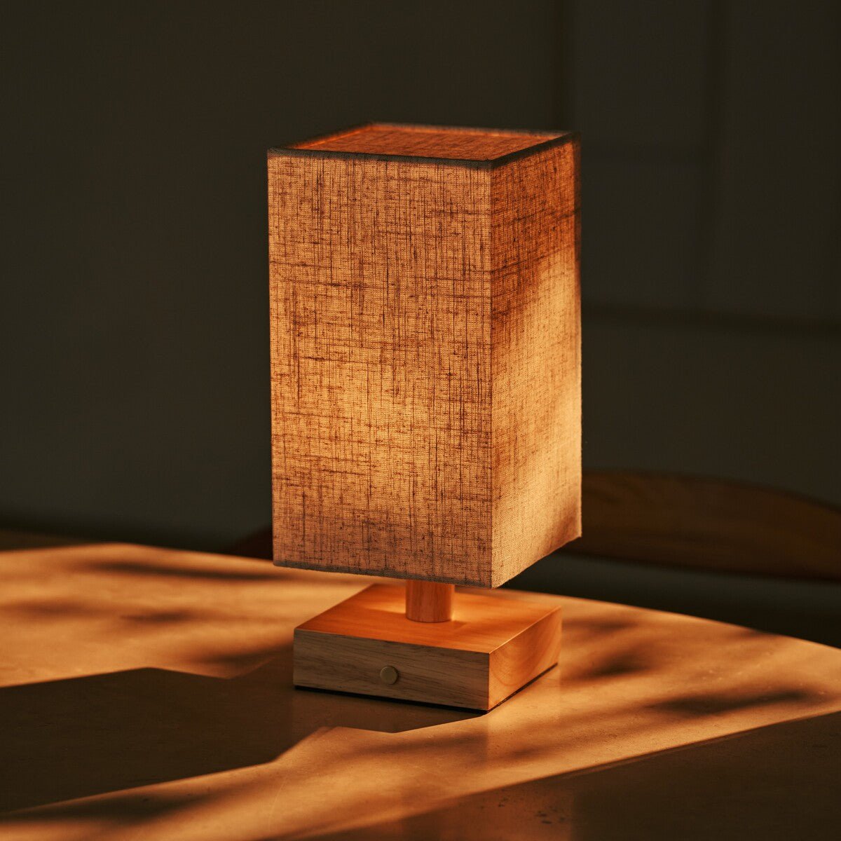 Bob Light Brown Cordless Wooden Table Lamp | Dimmable, Rechargeable & Up 100 Hours Battery Hours