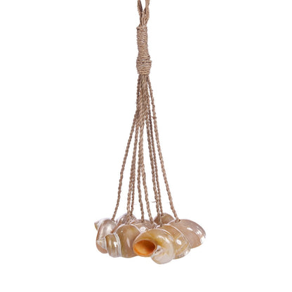 Natural Conch Shell Tassel - Coastal Wall Hanging