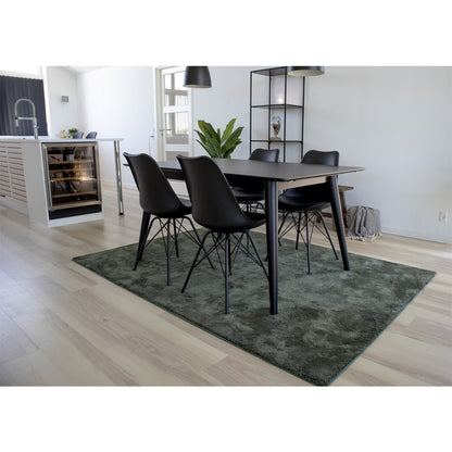 PU Leather Dining Chairs - Black Metal Frame, Set of 2