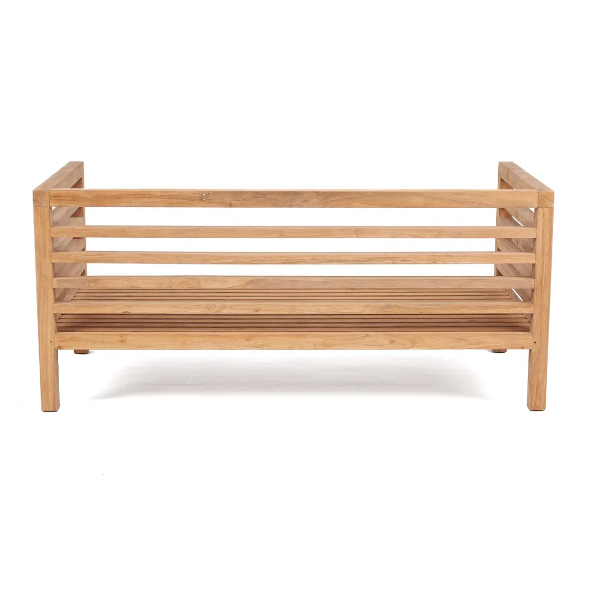 Teak Wood Modular Sofa - Two Seater Customizable Outdoor Seating
