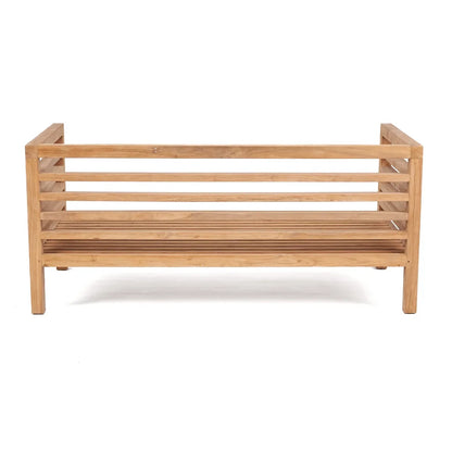 Teak Wood Modular Sofa - Two Seater Customizable Outdoor Seating