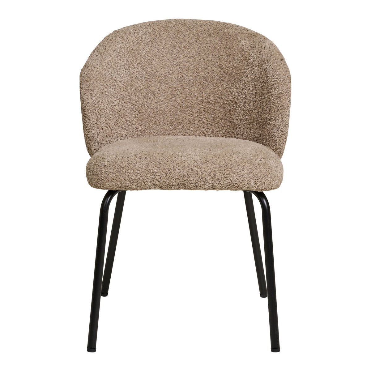 Chaise de salle à manger Safira - Béige, 58x56x79cm - Ensemble de 2