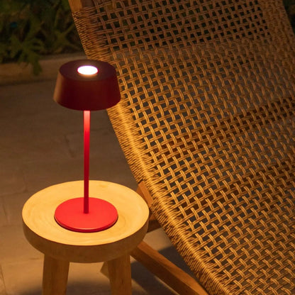 Hugo Berry Red Rechargeable Table Lamp | Dimmable, Stylish & Cordless