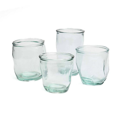 Recycled Glass Water Tumbler - The Tching Mindful Glass, Blue