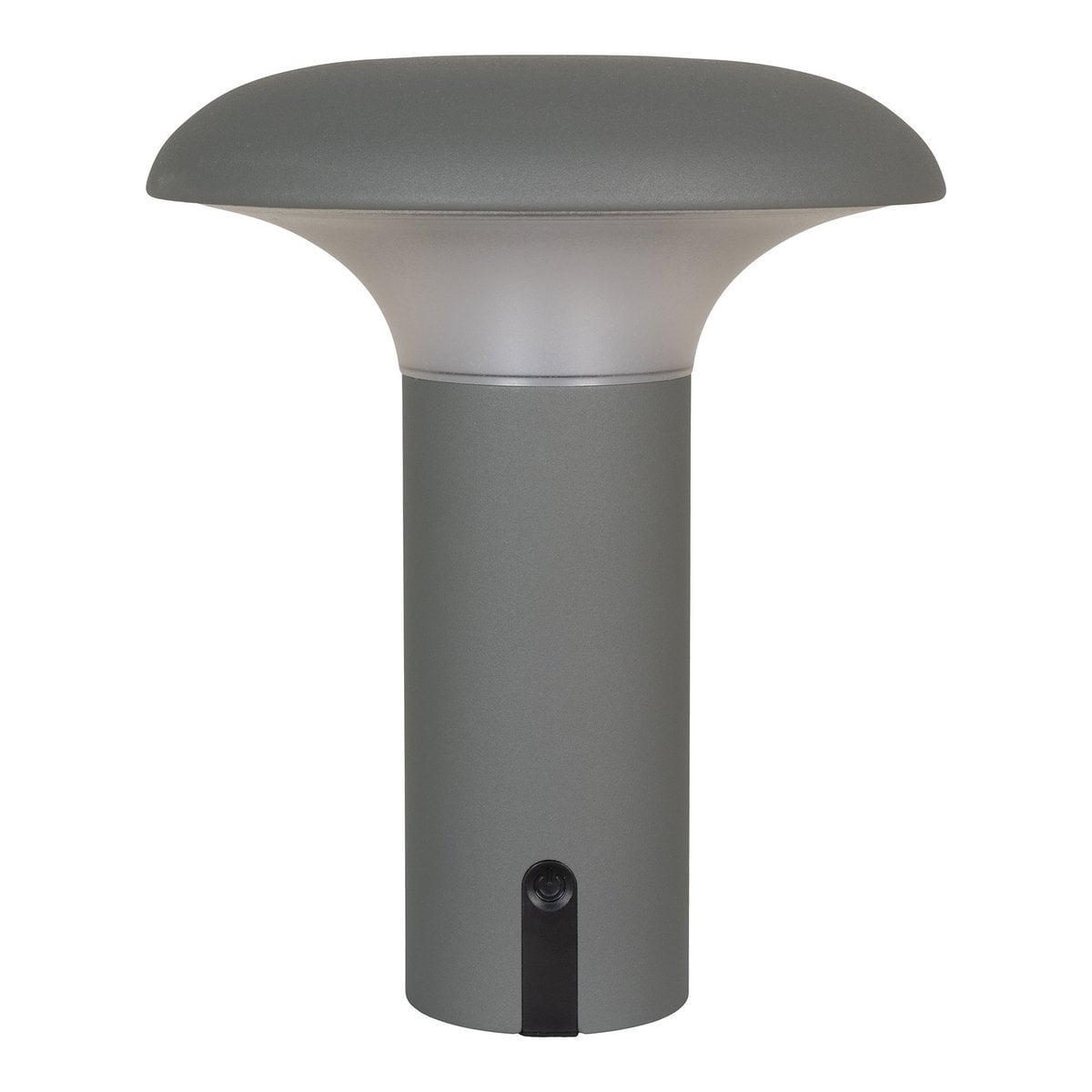 LED Table Lamp - Rechargeable Grey Bedside Light, Portable