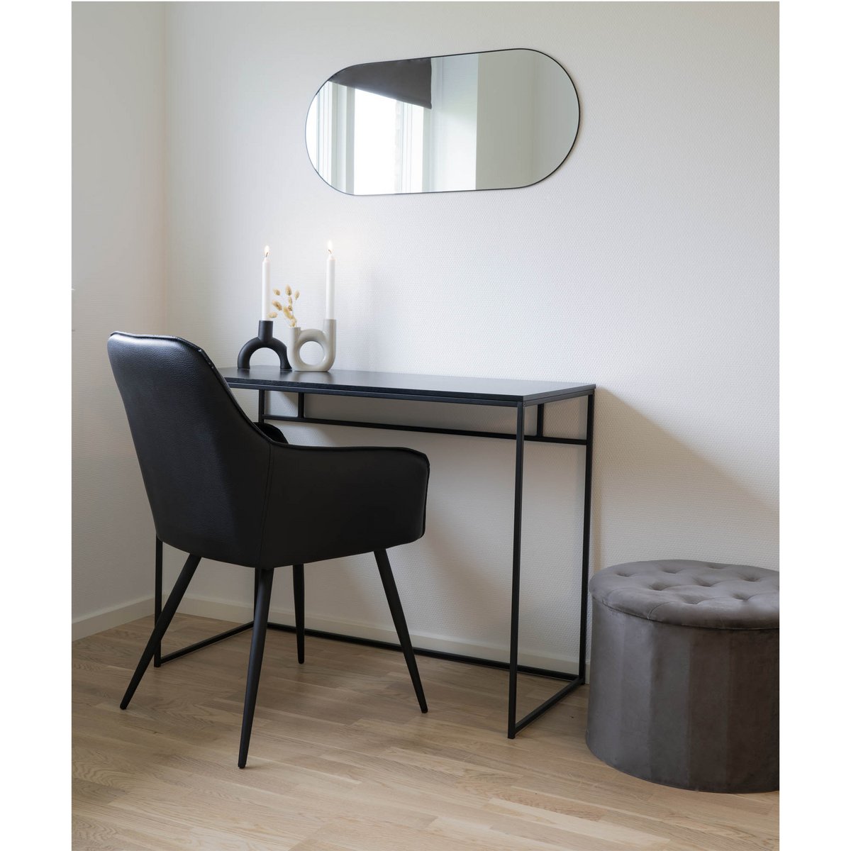 Jersey Mirror - Brass Look, Steel, 35x80x0.5 cm