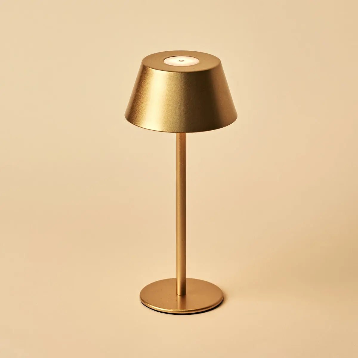 Gold Table Lamp Cordless - Modern Design, 3 Light Modes