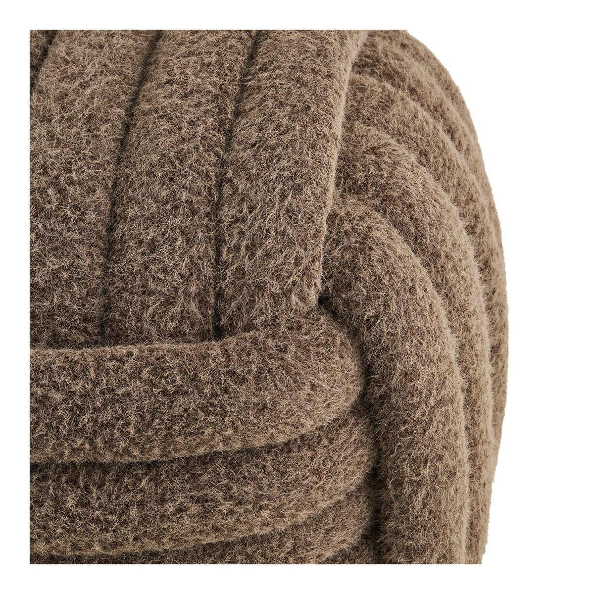 Napier Brown Pouf - Versatile Seating | House Nordic