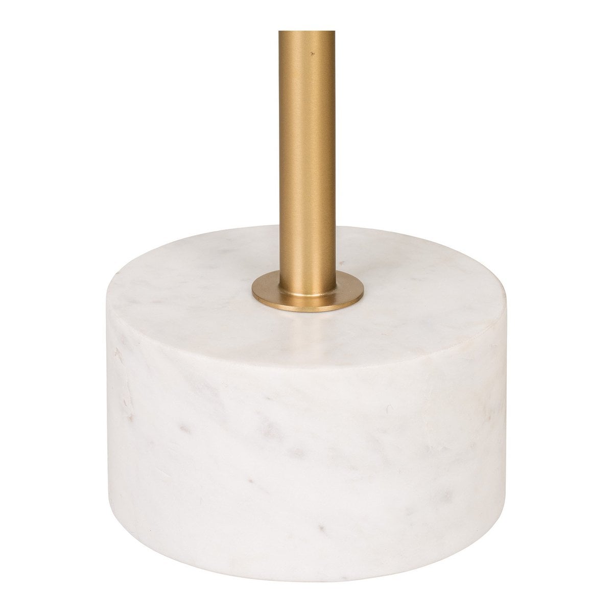 Brass & Marble Side Table - Modern Accent Table, 51x52cm