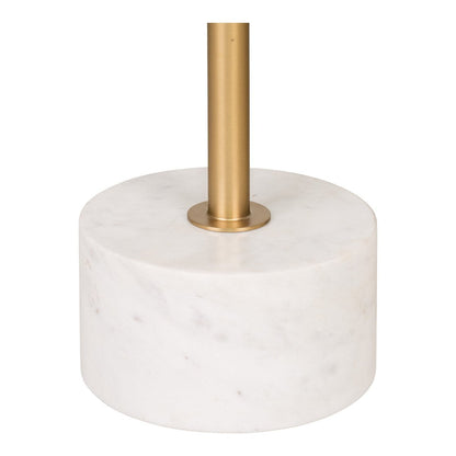 Brass & Marble Side Table - Modern Accent Table, 51x52cm