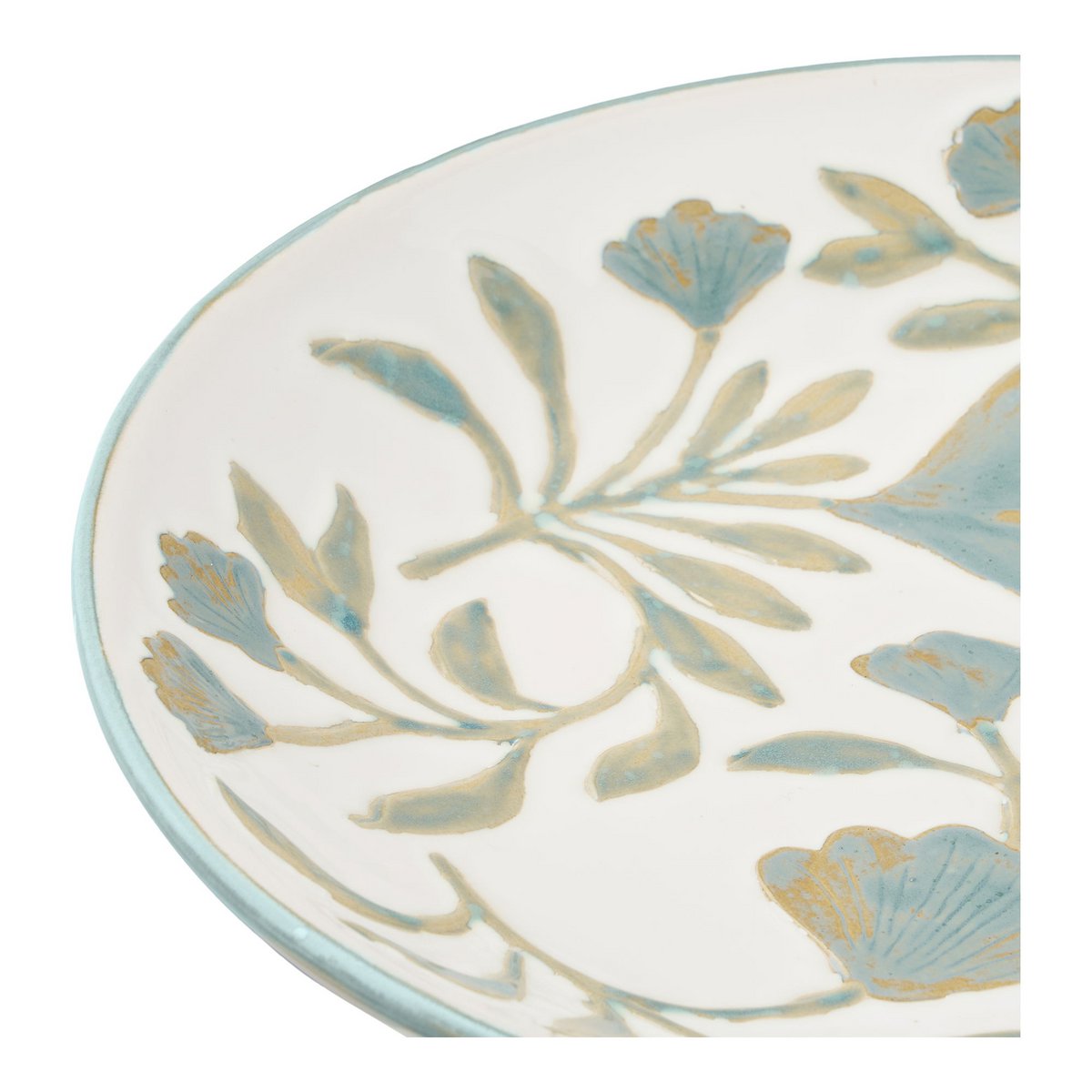Ceramic Serving Tray - White Decorative Tray, 35.5 cm