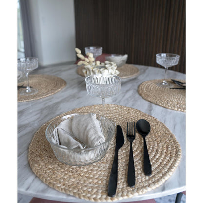 Bombay Tischset - Natur, Jute, Ø38cm - 4er Set