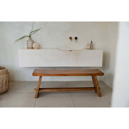 Suar Wood Bench - Natural Sustainable Bench - 120cm