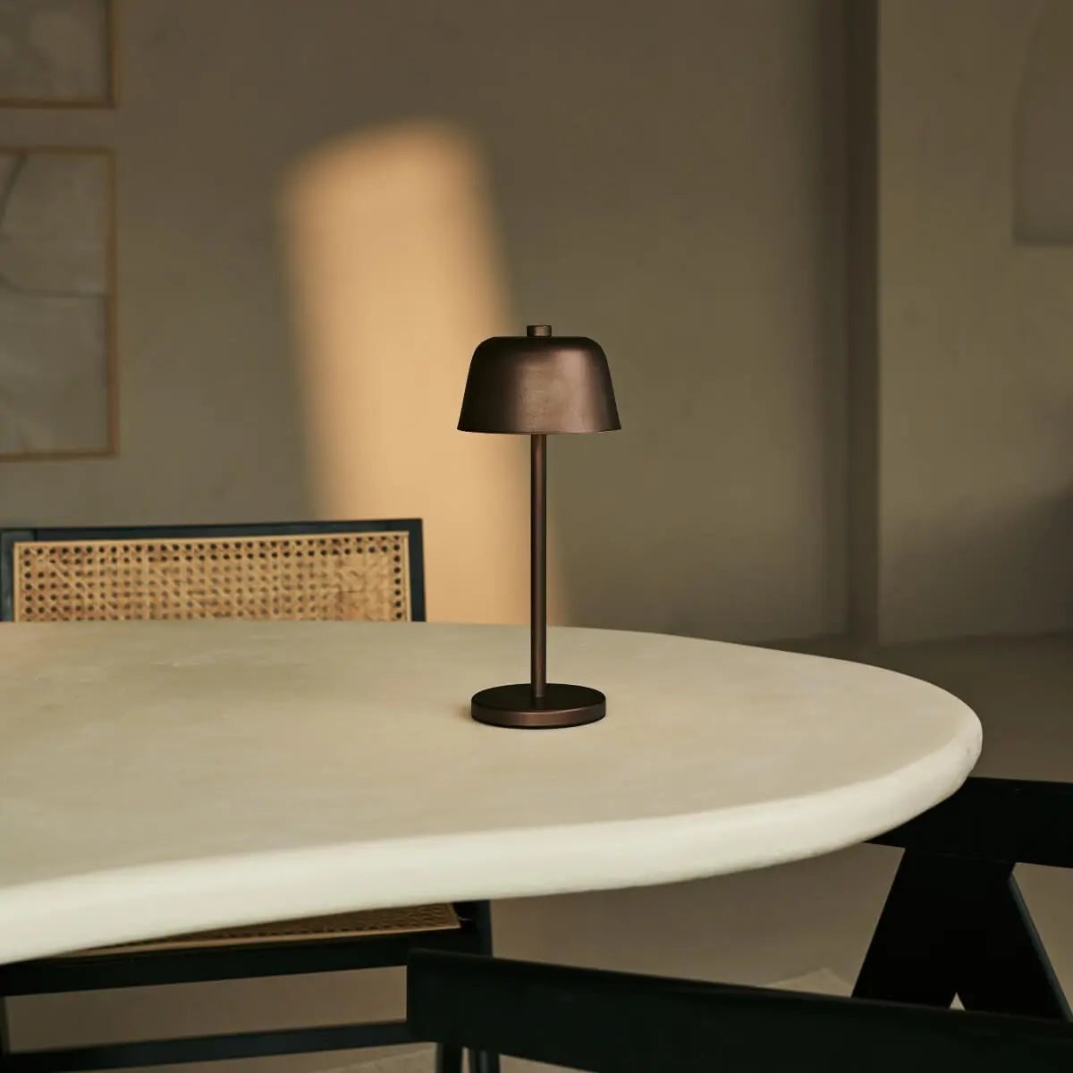 Espresso Brown Rechargeable Table Lamp | Cordless & Stylish Lighting