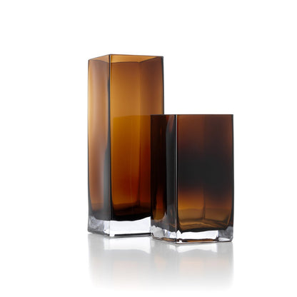 The Amber Cuboid Vase - Amber - L