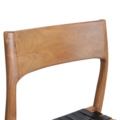 Freya dining room chair black leather